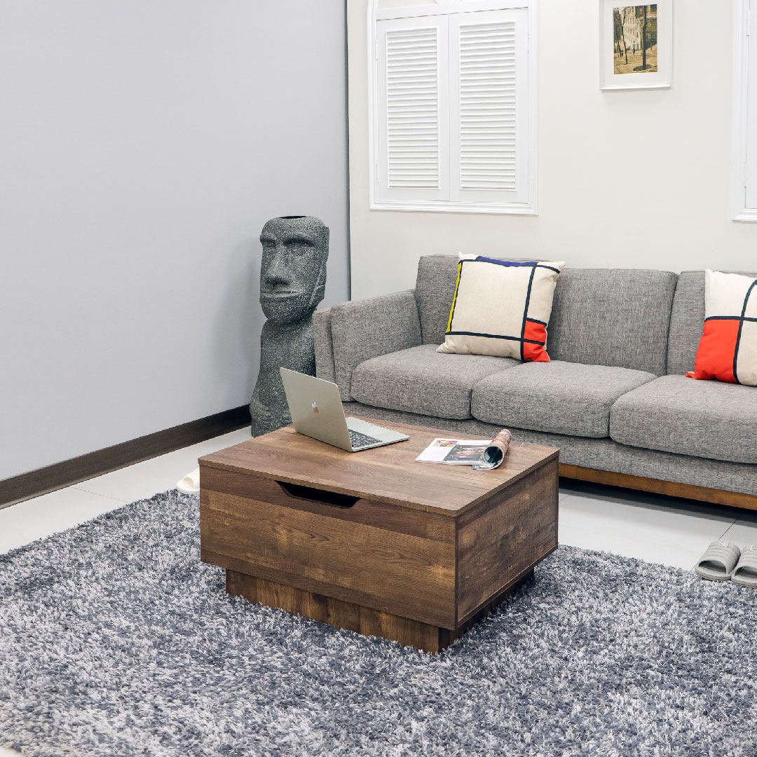 Close To Natural Nordic Style Oak Lifting Coffee Table Safe & Green